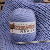 290 Pelotes de Fil Mélangé en Laine Mérinos Fine 100g DIY Doux pour Tricot à la Main Pulls Manteaux Ignifuge Anti-Boulochage Techniques OE