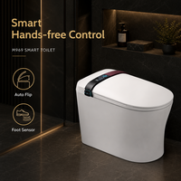 WC intelligent de luxe avec bidet intégré, chasse d'eau automatique, cuvette électronique pour salle de bain moderne