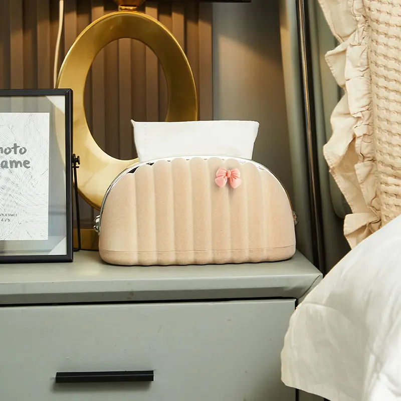 Boîte de rangement pour mouchoirs en papier Nordic Light Luxury Cream Towel Paper Drawer