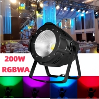 Projecteur LED COB 200W RGBWA 5-en-1 DMX512 pour Scène, DJ, Discothèque, Mariage, Concert et Spectacle