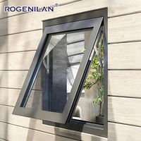 Fenêtre à auvent moderne Rogenilan, insonorisée, à rupture de pont thermique, en verre, extérieure, en aluminium, double vitrage, ventilée, fenêtres sur mesure