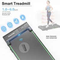 Tapis roulant compact et fin pour la marche et la course à domicile, mini tapis roulant électrique portable pour la maison