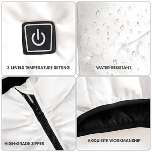 OEM Veste chauffante électrique intelligente USB à trois zones alimentée par <span class=keywords><strong>batterie</strong></span> pour hommes Meilleures vestes chauffantes pour hommes - Product Image 5
