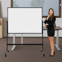Tableau blanc magnétique mobile double face Madic 48" x 36" |   Tableau d'écriture mobile polyvalent certifié ASTM pour le bureau et la maison