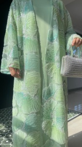 <span class=keywords><strong>Moda</strong></span> Modesta Kimono Ricamato con Perline Cardigan Aperto Abaya Femminile Musulmana Nuova <span class=keywords><strong>Moda</strong></span> MSL883 - Product Image 5