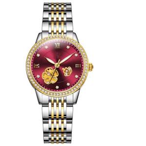 Montre mécanique de luxe légère pour femme, étanche, avec cadran ajouré, vente en gros d'usine - Product Image 5