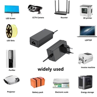 12V 2A LED bande adaptateur ca dc 24V 1A CCTV caméra alimentation 9V 2A lampe de table adaptateur d'alimentation avec prises d'alimentation interchangeables