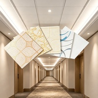 Plaques de plafond suspendu en vinyle imperméable, légères et faciles à installer pour système de grille de plafond suspendu de bureau