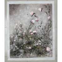 Grande peinture à l'huile abstraite de fleurs peinte à la main, tableau de fleurs classiques sur toile, art mural pour la décoration du salon