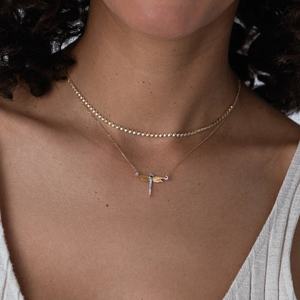 <span class=keywords><strong>Dragonfly</strong></span> kalung emas kuning personalisasi kalung pesona untuk membuat perhiasan perak kalung 925 Non noda berlapis liontin - Product Image 3