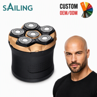 Rasoir rotatif sans fil SR10-1005-3 pour hommes chauves, charge rapide Type-C, étanche IPX6, rasoir électrique pour crâne avec écran LED, pour la maison et les professionnels de la coiffure