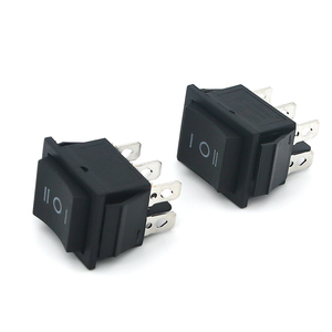 Đen PA66 không thấm nước thuyền hình tự đặt lại <span class=keywords><strong>ON</strong></span>-<span class=keywords><strong>OFF</strong></span> Rocker mô hình chuyển đổi KCD4-203A chứng nhận cho Max. 250VAC điện áp - Product Image 2