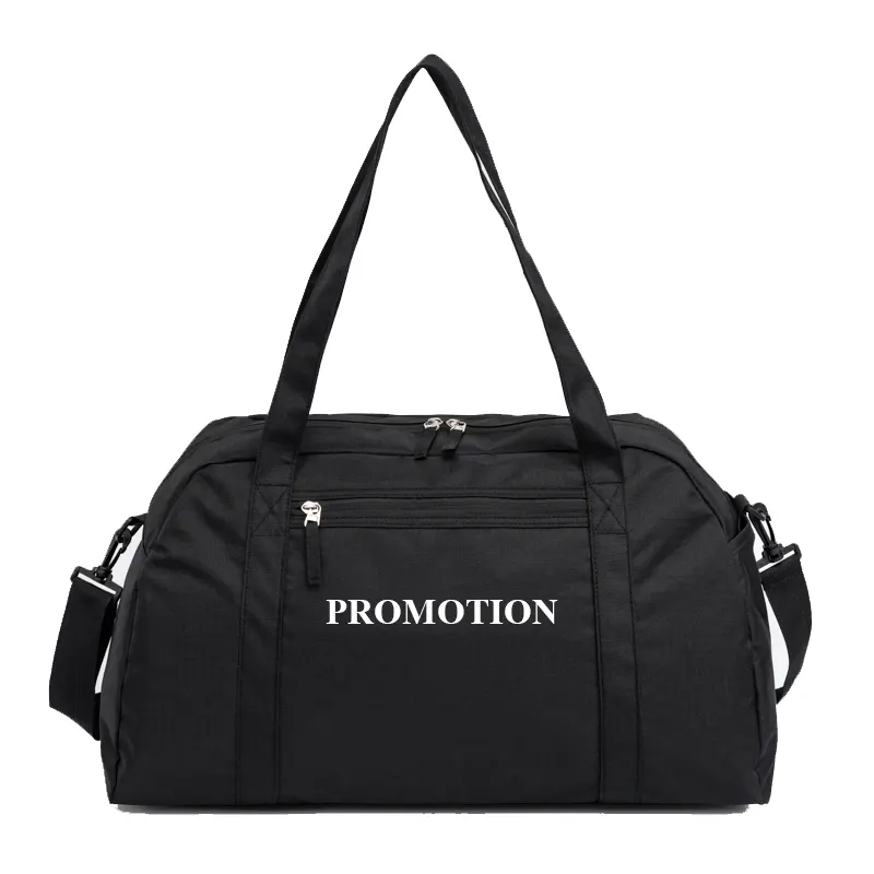 promotional foldable travel duffel bag for men women lightweight weekender bag with adjustable shoulder strap