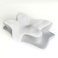 JB Oreiller en forme de papillon en mousse à mémoire de forme Oreiller cervical de massage pour literie à rebond lent
