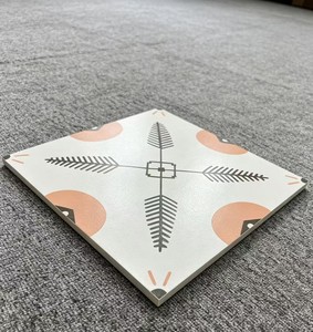Carrelage de <span class=keywords><strong>sol</strong></span> intérieur en porcelaine moderne rustique 300x300mm avec motif plume rose et design géométrique pour salle de bain et cuisine - Product Image 6