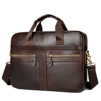 Sac à main de voyage rétro en cuir véritable pour hommes, mallette d'ordinateur portable, nouveau