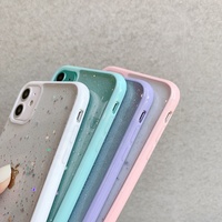 Coque de téléphone transparente en TPU avec paillettes scintillantes pour iPhone 17 16 15 14 13 12 Pro 12 Mini 12 11 Pro Max XR XS Max X 8 7 Plus