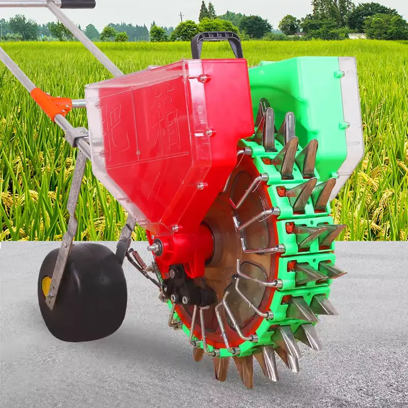 Única linha mão plantador de milho semeadora máquina 1 linha fácil usar batata plantador plantador de milho com fertilizante push