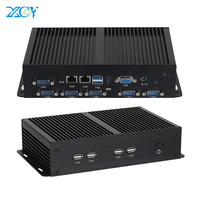 Ordinateur industriel sans ventilateur Core I3 I5 I7 6300U 7500U J1900 6COM RS232 RS485 LVDS 4G Lte IoT Linux Ubuntu Mini PC