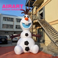 Mascotte de dessin animé gonflable de décorations festives, modèles d'animaux de cerf de corbeau de Noël gonflables personnalisés pour la publicité