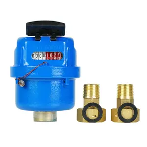 Wholesale Price Brass Blue Pulse Rotary Piston Volumetric Water Meter For Household Residential