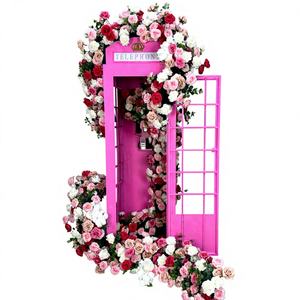 Nuevo Producto en Oferta: Camino de Mesa de Flores Artificiales de Seda Rosa, Decoración para Cabinas Telefónicas, Eventos, San Valentín, Año Nuevo - Product Image 1