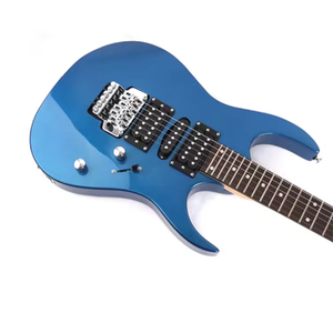 Guitarra eléctrica en stock con cuerpo de tilo, pastillas H-S-H, 24 trastes, herrajes cromados, puente estilo Floyd Rose y diapasón de palisandro. Venta al por mayor. - Product Image 2