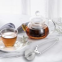 Infuseur à thé avec poignée Filtre à boule à thé en maille fine Diffuseurs de thé plus raides pour le thé en vrac, les épices, les assaisonnements