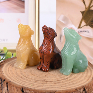Oferta Especial: Escultura de Lobo en Piedra Natural, Tallado en Cristal, para Decoración y Sanación - Product Image 4