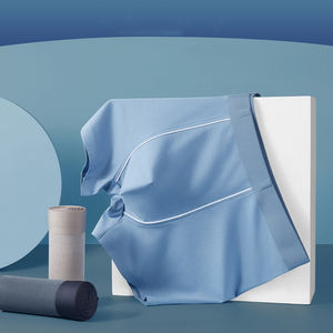 Venta al por mayor de lujo de los hombres transpirables cómodos de tiro medio Boxer Shorts 93% Modal 7% Spandex de punto sin costuras calzoncillos - Product Image 1