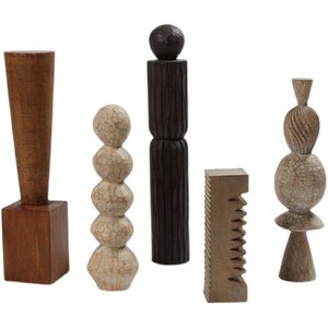 IDAO Creative - <span class=keywords><strong>Pilar</strong></span> Totem <span class=keywords><strong>de</strong></span> Madera Tallada a Mano, Estilo Retro Nostálgico, para Decoración <span class=keywords><strong>de</strong></span> Sala <span class=keywords><strong>de</strong></span> Estar - Product Image 5