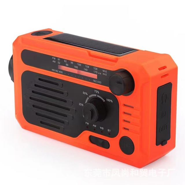 Emergency Radio 2000mAh Solar Hand Crank Portable AM/FM/Radio with Solar Charging USB Charger for Outdoor Camping