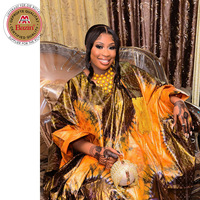 Robe Boubou Dashiki Bazin Riche Africaine Imprimée Parfumée 2026 Originale Mali Traditionnelle pour Femme Mariée