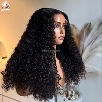Perruque bouclée naturelle birmane 13x4 HD Lace Front Cheveux Humains Sans Colle Non Traités Vierge 24 Pouces Densité 250 Pré-Pluckée Fournisseur en Gros