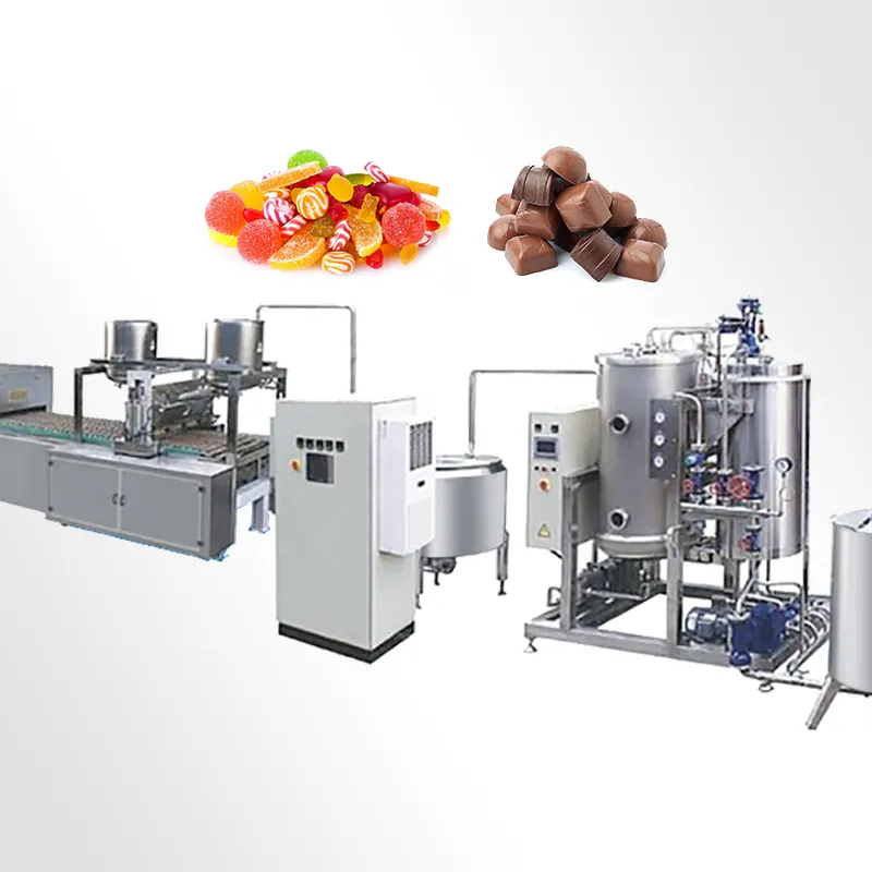เครื่องทำลูกกวาดช็อคโกแลต,เครื่องทำขนมมะพร้าวเครื่องผลิตขนม Skittles อัตโนมัติเต็มรูปแบบ