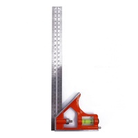 Règle combinée en acier inoxydable de qualité industrielle 12 pouces/300 mm, personnalisable par le fabricant d'équipement d'origine, outil de mesure multifonctionnel pour les angles et les degrés