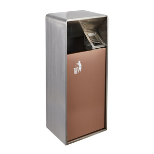 Stainless Steel Outdoor Trash Can With Ashtray Integrated Sorting <b>Bin</b> For Hotel And Public Use - Product Image 5