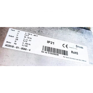 3ABD00015743-D ACS510-01-05A6-4 2.2กิโลวัตต์ 380โวลต์ 3 เฟส ระบบควบคุมประหยัดพลังงาน / ไดรฟ์ปรับความถี่ - Product Image 3