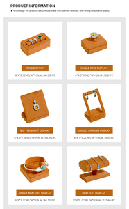 Forte luxe microfibre anneau en bois présentoir <span class=keywords><strong>comptoir</strong></span> armoire bijoux magasin présentoirs expositions bijoux présentoir - Product Image 4