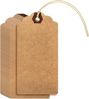 Étiquettes cadeaux vierges en papier grand format avec ficelle et œillet renforcé, étiquettes de prix inscriptibles, étiquettes d'expédition, étiquettes d'inventaire