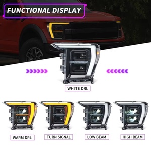 <span class=keywords><strong>Sistema</strong></span> de Faros Delanteros de Fácil Instalación para Ford F-150 Raptor 2021-2023, Faros LED Completos con Lente de Proyector e Indicador Dinámico - Product Image 3