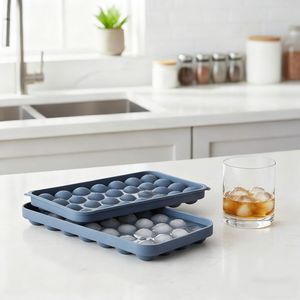 Moule à glaçons sphériques en silicone de qualité alimentaire, 32 cavités, mini, réutilisable, compatible congélateur, écologique, vente chaude - Product Image 2