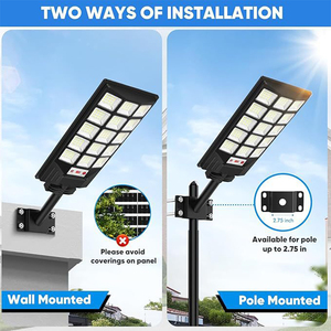 Lanterna LED Solar Tudo em Um com Carcaça em ABS, IP65 à Prova de Chuva, com Controle Remoto para Iluminação de Jardins, Caminhos e Ruas - Product Image 4