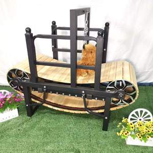 Tapis roulant pour chien HBS écologique et tendance, en bois et acier inoxydable, certifié ISO, pour l'entraînement des petits et grands chiens - Product Image 1