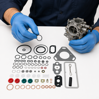 7135 110 Set Lengkap Seal Gasket O Ring Washer Tembaga untuk Injektor Bahan Bakar Diesel, Kit Perbaikan dan Perombakan