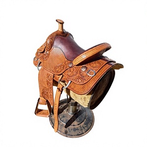 Silla de montar de cuero genuino color marrón, duradera, para caballo, en venta, diseños personalizables, silla de montar europea de cuero vintage clásica - Product Image 5
