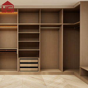 Solid Wood Custom Combined Walk in <strong>Wardrobe</strong> for Master Bedroom <strong>with</strong> Adjustable <strong>Shelf</strong> <strong>Drawer</strong> <strong>and</strong> Hanging Rail for Home Storage - Product Image 4