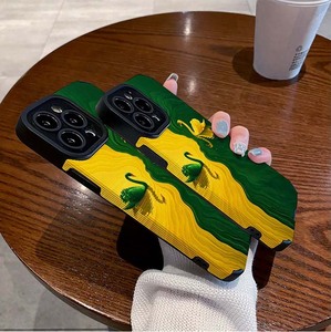 Custodia per cellulare in TPU con stampa effetto acqua verde <span class=keywords><strong>giallo</strong></span> uccello in pelle artificiale per <span class=keywords><strong>iPhone</strong></span> <span class=keywords><strong>XR</strong></span> 11 12 13 14 15 16 17 18 Pro Max - Product Image 5