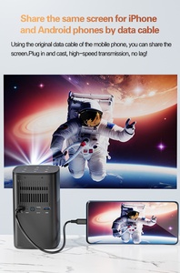 โปรเจคเตอร์วิดีโอพกพาอัจฉริยะ Google-TV Certified ความละเอียด 1080P 4K-Laser ชาร์จไฟได้ ฉายระยะใกล้ สำหรับดูหนังกลางแจ้ง รองรับ 3D TV Beamer - Product Image 6