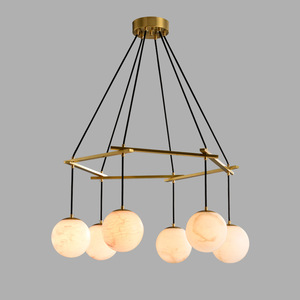 Licht luxe moleculair bubbelglas plafondlamp voor hotel slaapkamer - Product Image 5